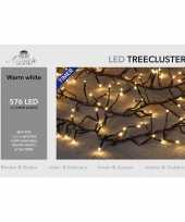 1x clusterverlichting met timer en dimmer 576 leds warm wit 7 5 m