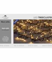 1x clusterverlichting met timer en dimmer 960 leds warm wit 12 5 m