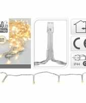 2x kerstverlichting transparant 240 warm witte lampjes buiten