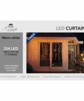 Kerst ijspegelverlichting met timer 204 lampjes warm wit 3 0 m