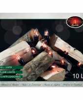 Vlamverlichting lichtsnoeren voor buiten 10 lampjes vlameffect